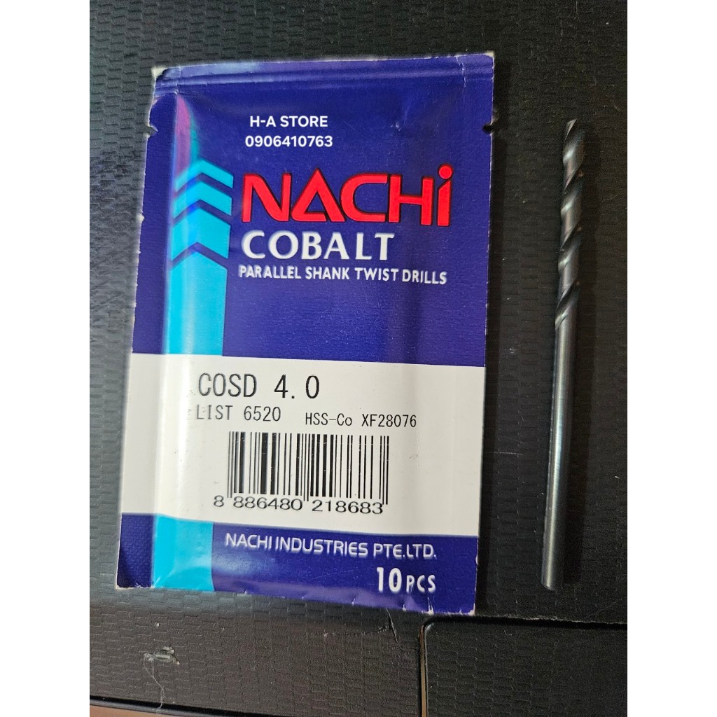 Mũi khoan Nachi sắt thép / inox  4 / 5 / 6 / 7 / 8 / 10 li