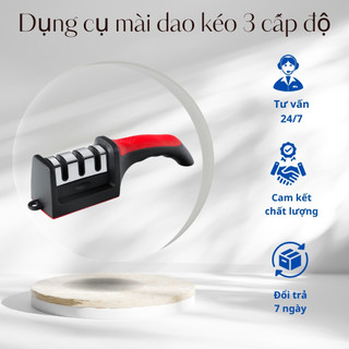 Dụng cụ mài dao siêu bén, đồ mài dao thép không gỉ, dụng cụ mài dao kéo 3 cấp độ siêu bền