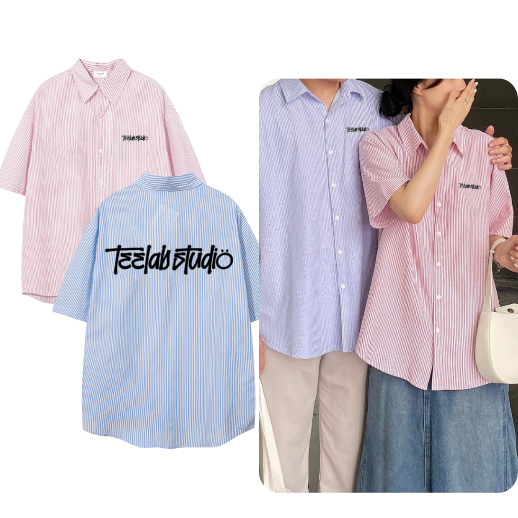 Áo Sơ Mi Ngắn Tay Unisex Nam Nữ Teelab Graffiti Oversize Shirt, Mang Phong Cánh Trẻ Trung, Năng Động