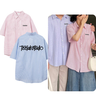 Áo Sơ Mi Ngắn Tay Unisex Nam Nữ Teelab Graffiti Oversize Shirt, Mang Phong Cánh Trẻ Trung, Năng Động