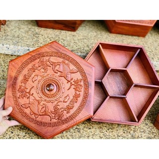 Hộp mứt kẹo gỗ hương