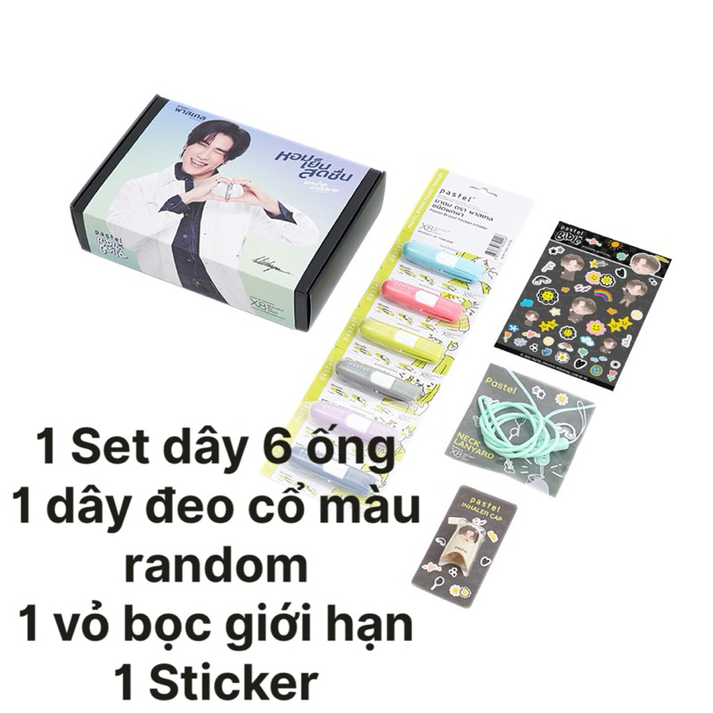 Box Set ống hít mũi pastel Bible đủ màu kèm dây đeo vỏ bọc sticker Có Sẵn
