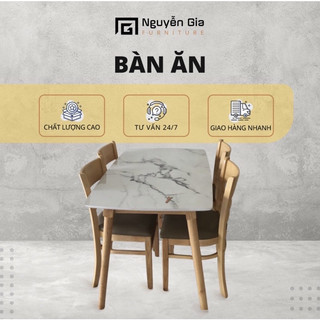 Bộ bàn ăn gia đình 4 ghế cabin giả đá ( free ship hcm )
