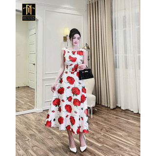 Đầm lụa thiết kế hoa Hồng 🌹 siêu đẹp Hàng có sẵn giao ngay Chất liệu lụa siêu đẹp, nhẹ, không nhăn, không rút, mềm mát