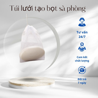 Túi lưới đựng xà phòng tạo bọt, túi tạo bọt xà phòng có dây rút