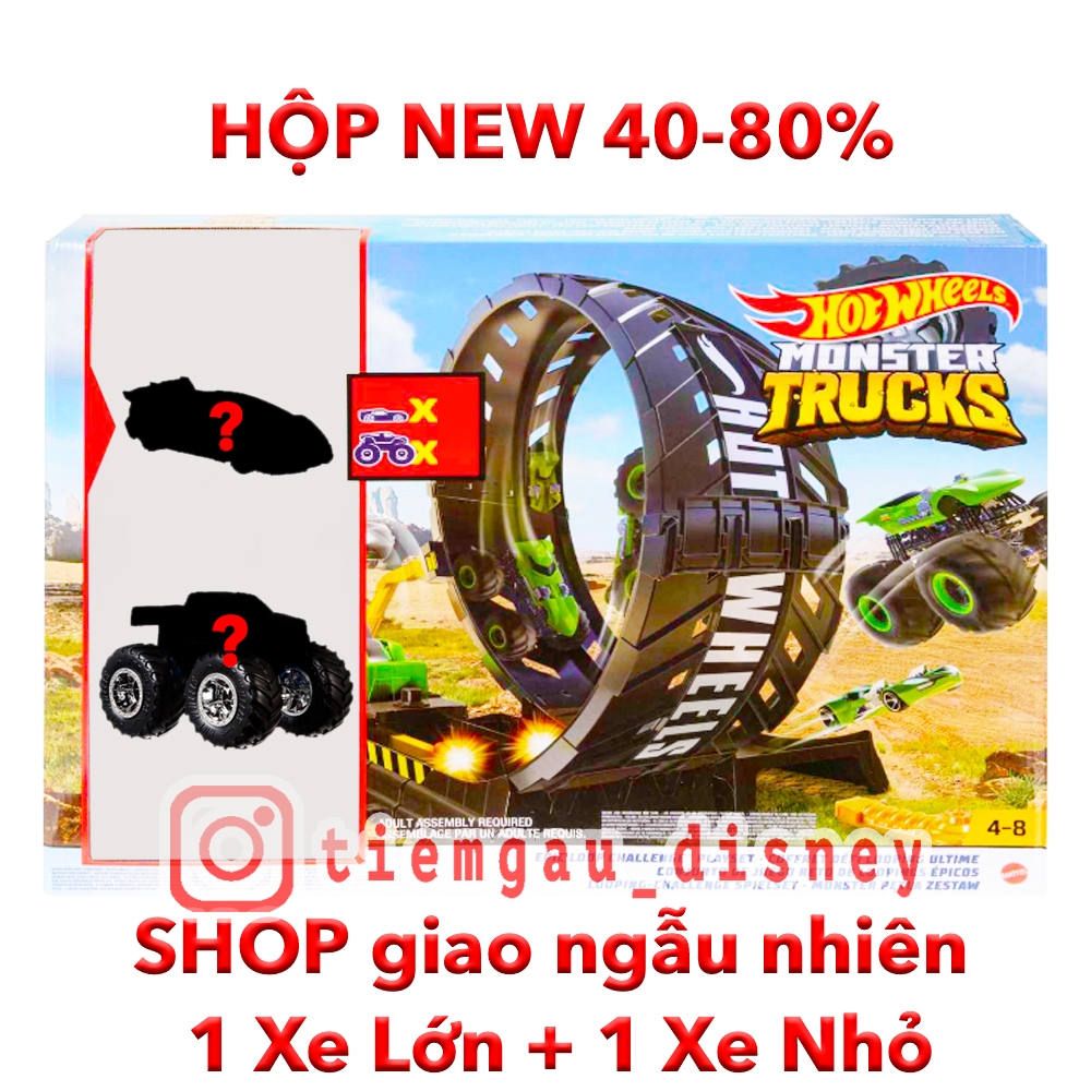 Đồ Chơi HOT WHEELS Thử thách vòng lặp sử thi xe tải quái vật - Hot Wheels Monster Truck Epic Loop Challenge
