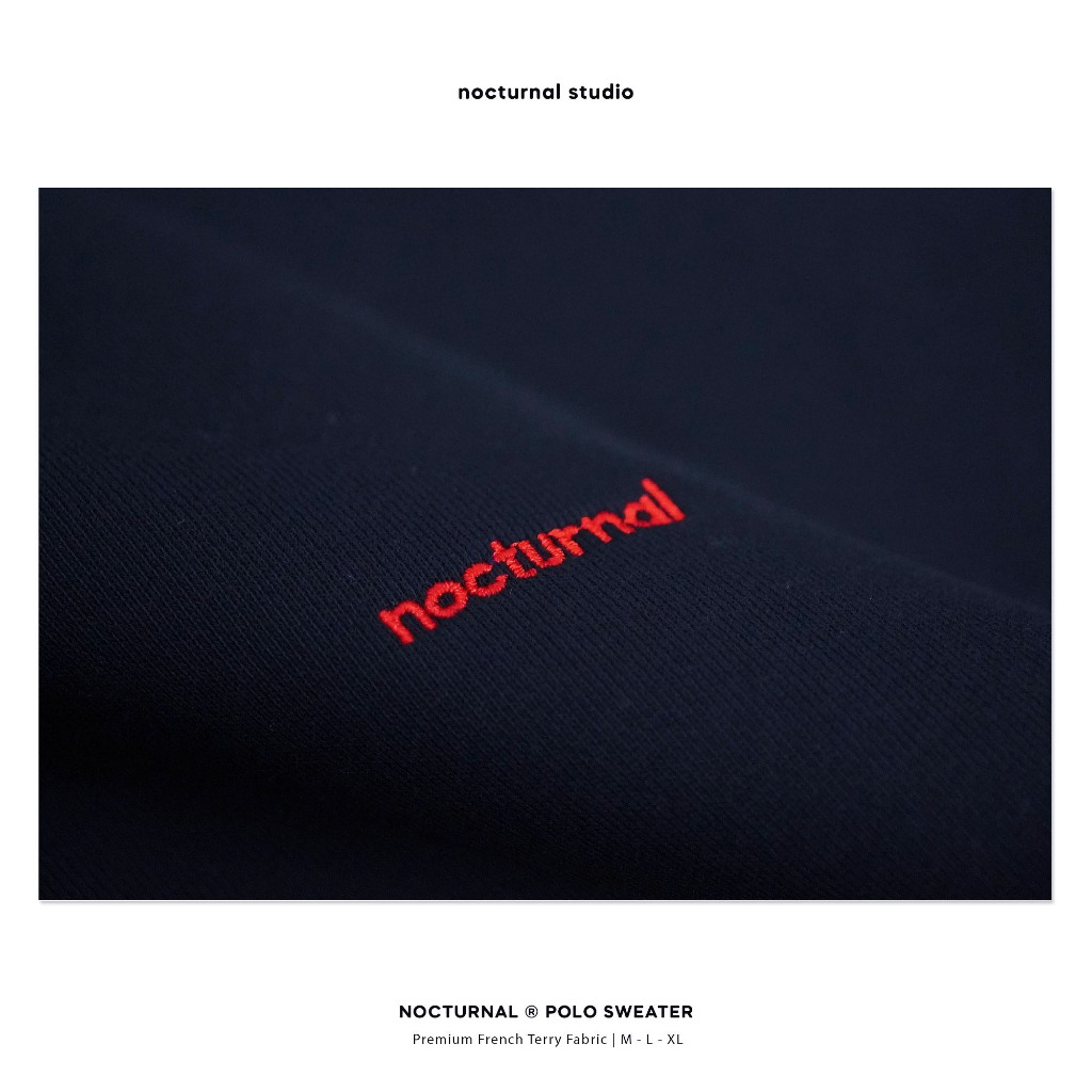 Áo Polo Sweater NOCTURNAL Nỉ Chân Cua Cotton 100% Unisex Nam Nữ Local Brand | BigBuy360 - bigbuy360.vn