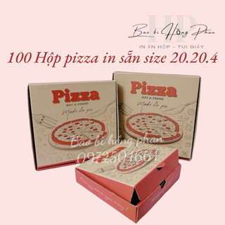100 hộp đựng pizza size 20 in sẵn. kích thước hộp 20.20.4