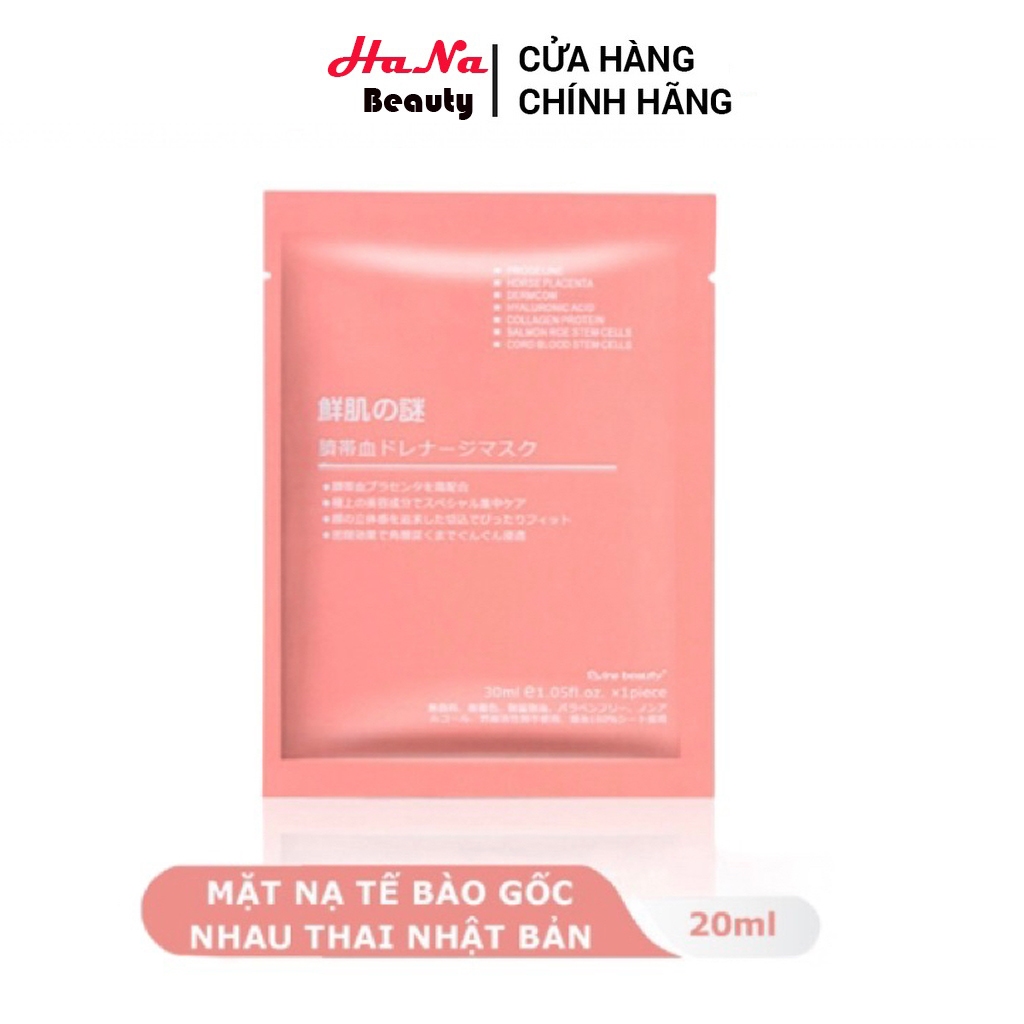 Mặt nạ nhau thai cừu cuống rốn tế bào gốc Nhật Bản Rwine Beauty dưỡng da, cung cấp độ ẩm, tái tạo collagen