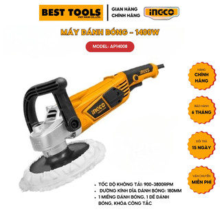 Máy đánh bóng xe ô tô cầm tay ingco ap14008 1400w