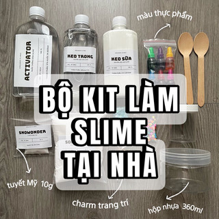 BỘ KIT TỰ LÀM SLIME TẠI NHÀ MÙA DỊCH- COMBO NGUYÊN LIỆU LÀM SLIME AN TOÀN - ĐỒ CHƠI SLIME GIẢI TRÍ MÙA DỊCH - SLIME DIY