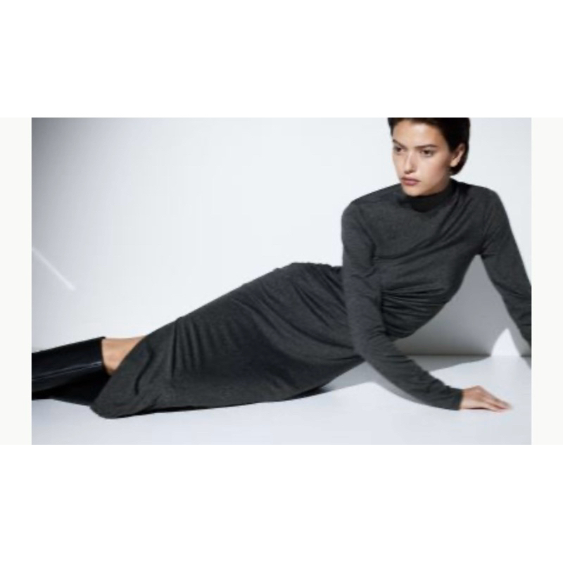 (hàng order) váy cao cổ xếp nếp H&M chính hãng.