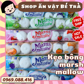Kẹo bông Marsh mallow nhân mứt chảy vị trái cây Thái Lan