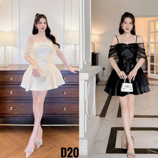 BIGSIZE Đầm Tafta Ngắn Phối Lưới Nơ PHOANH BOUTIQUE 50-100kg