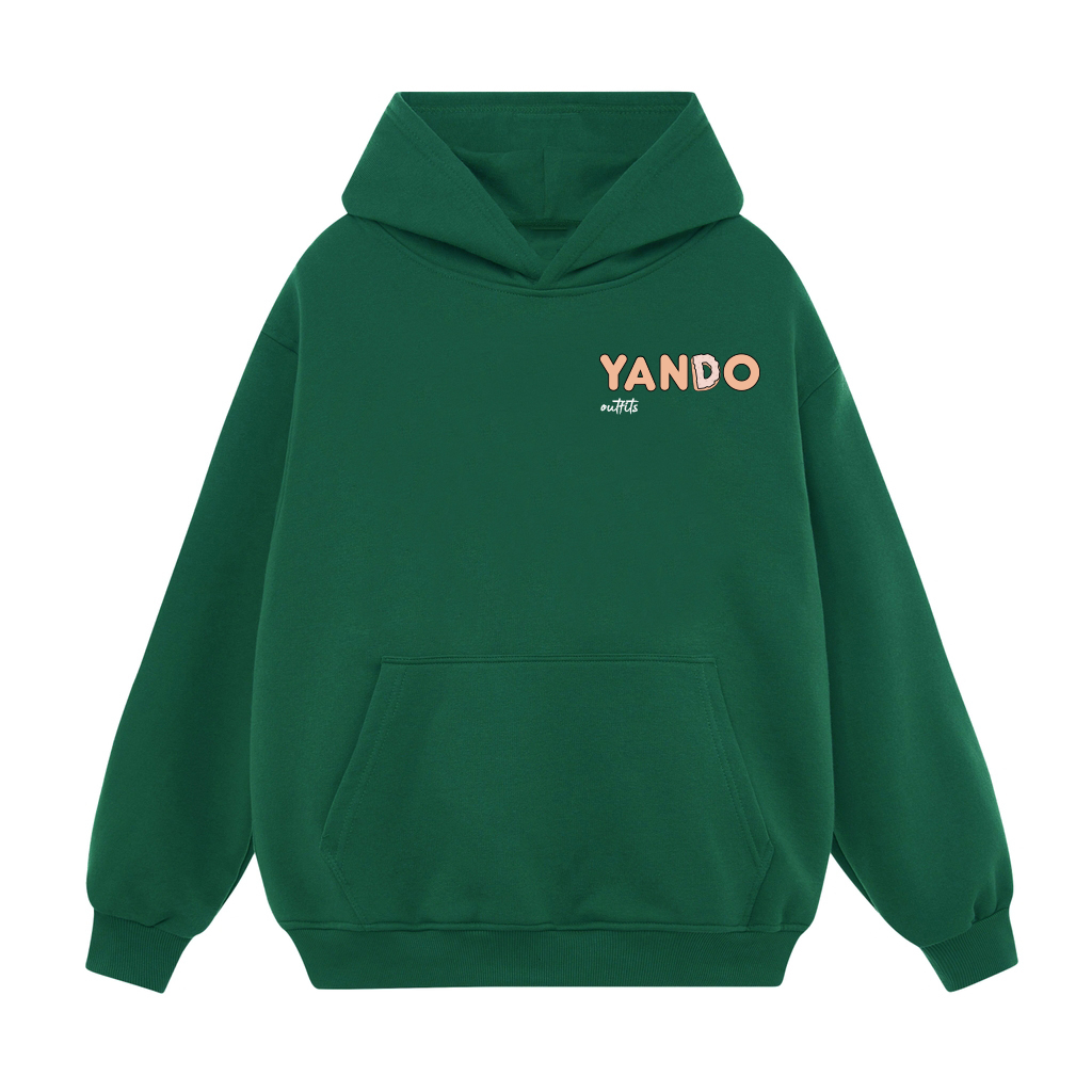 Áo Hoodie Form Rộng YANDO OUTFITS P1025 Nỉ Cotton Biscuit 350GSM Local Brand