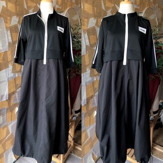 Đầm thun khoá kéo dây rút  2hand