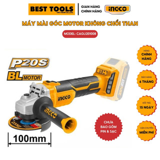 Máy mài góc, máy cắt ingco cagli201008 motor không chổi than dùng pin lithium-ion 20v 100mm