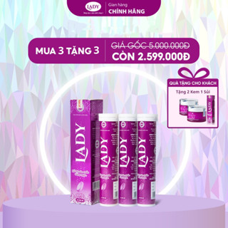 [MUA 3 TẶNG 3] Bộ sản phẩm nở ngực LADY Chính Hãng Giúp tăng vòng 1 săn chắc an toàn, Tăng Cường Nội Tiết Tố Nữ