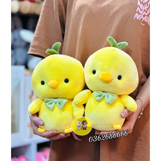 Gà Bông - Gà Bông Đeo Nơ Mềm Mịn - Xưởng Gấu Bông Việt Nam