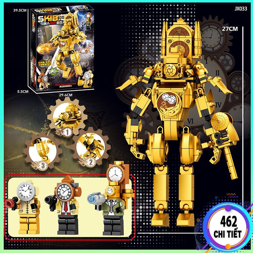 Bộ xếp hình LEGO Skibidi Titan Clock King 462 chi tiết