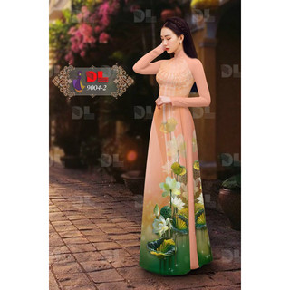 Vải áo dài hoa sen