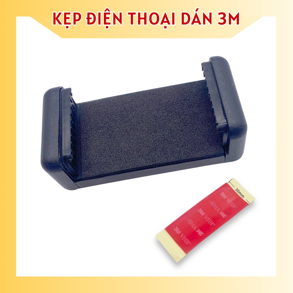 Kẹp điện thoại dán trên xe máy, đầu kẹp điện thoại dán 3M trên đồng hồ xe máy siêu bám dính