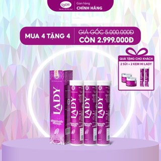 [MUA 4 TẶNG 4] Viên sủi nở ngực LADY Giúp tăng vòng 1 săn chắc an toàn, Tăng Cường Nội Tiết Tố Nữ