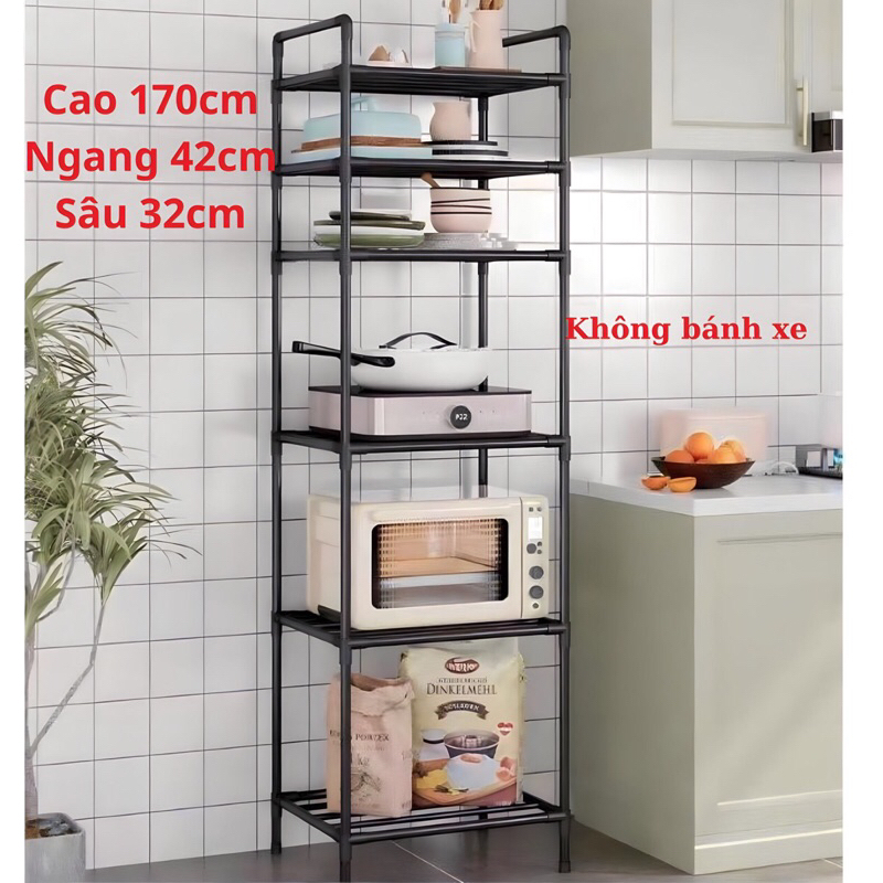 Kệ để lò vi sóng , kệ đa năng nhà bếp , giá đa năng để đồ thép cacbon cao cấp