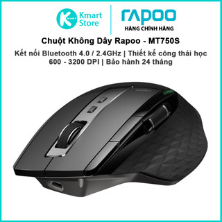 Chuột không dây bluetooth rapoo mt750s | kết nối bluetooth 4.0 và usb 2.4g | 600 - 3200 dpi | bảo hành 24 tháng