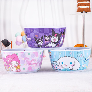 Chén tô bát Melamine ăn cơm ăn súp đựng đồ ăn hoạt hình Sanrio Kuromi Melody Cinnamoroll Kitty Pochacco dễ thương