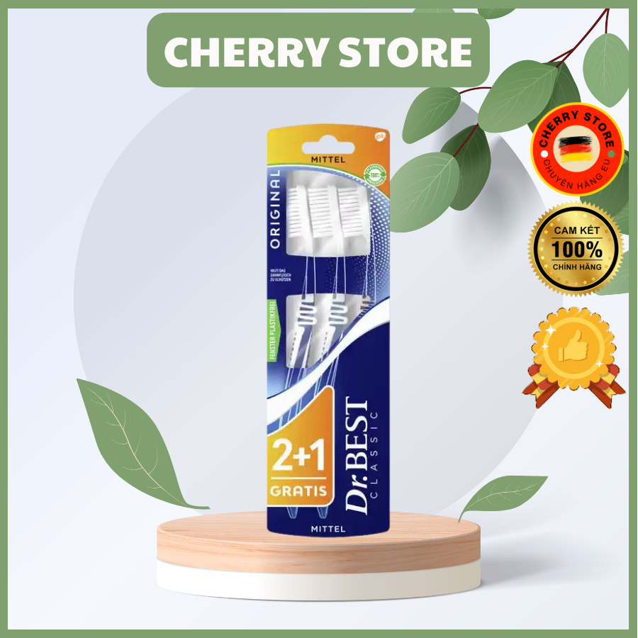 Bàn Chải Đánh Răng DR.BEST Set 3 chiếc [Nội địa đức] [Khuyến mại]
