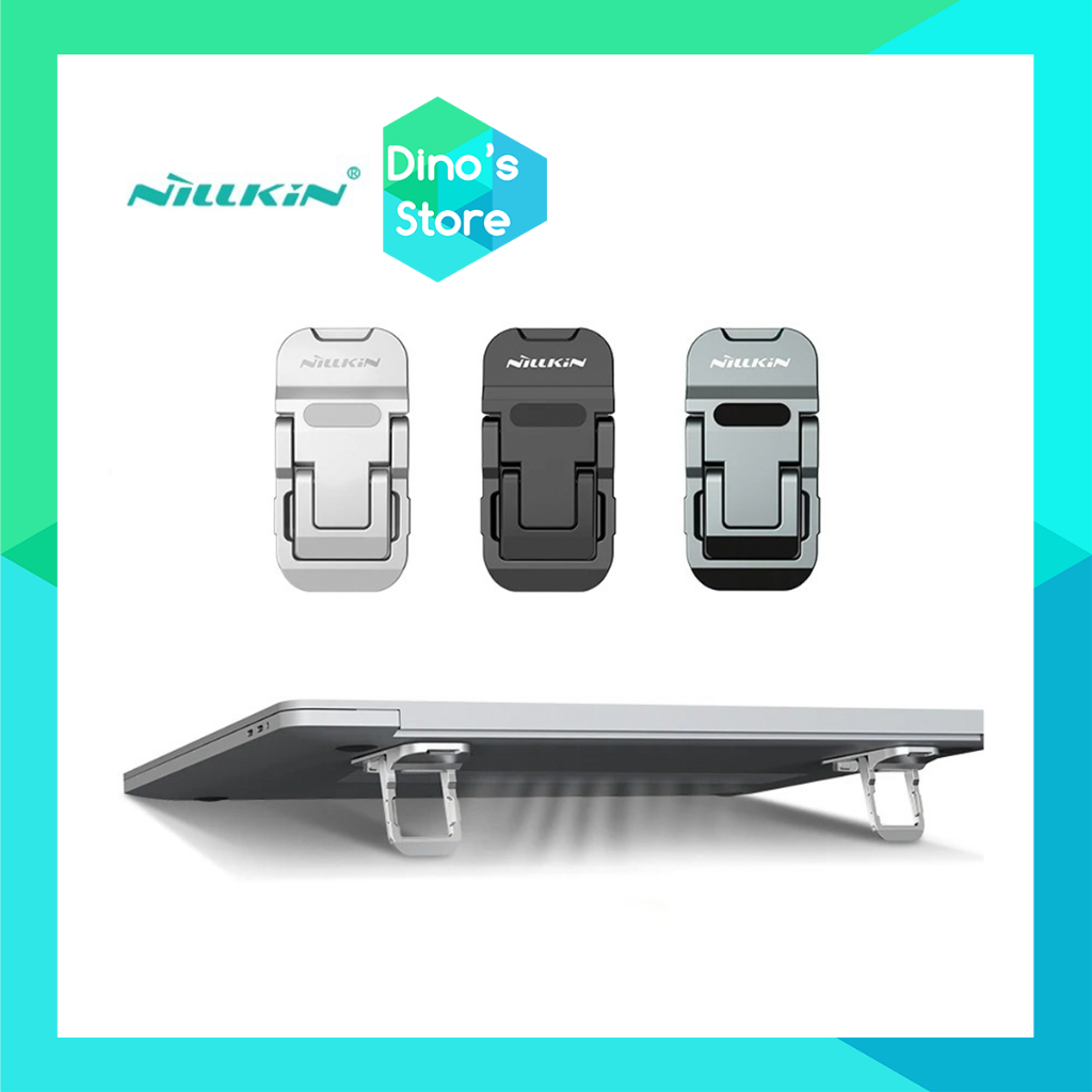 Giá đỡ laptop di động siêu mỏng dạng kickflip Nillkin và OEM đế tản nhiệt cho Laptop, kê laptop Macbook Dinostore
