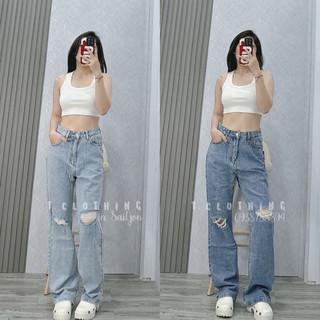 T.clothing - Quần Ống Rộng Jeans Nữ - ẢNH CHÍNH CHỦ