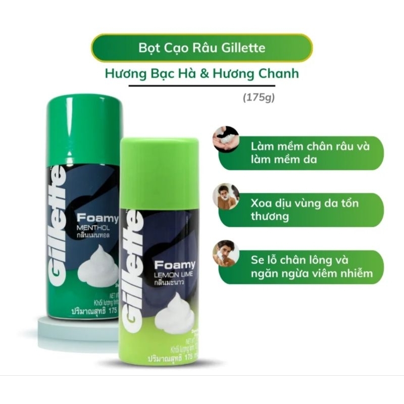 Bọt cạo râu Gillette chai 175g