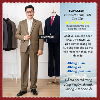 bộ vest trung niên nam,bộ vest nam trung niên màu đen