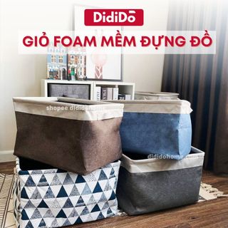 Giỏ vải đựng đồ foam mềm hình chữ nhật DidiDo