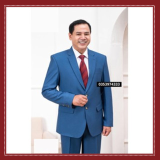 Bộ vest nam trung niên,bộ quần áo vest 2 cúc vải nhập khẩu ấn độ,phù hợp tuổi trung niên Hồng Ngọc