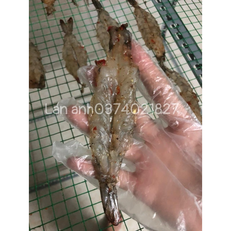 500gram Tôm xẻ phơi khô nhà làm ướp gia vị ngon SIZE TO KHÔNG MẶN không phẩm màu hàng ngọt tự nhiên làm 100% tôm sống