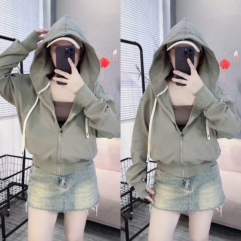 ÁO KHOÁC THUN GÂN FORM VỪA TÚI KHOÁ, ÁO KHOÁC GÂN TRƠN ĐI NẮNG NÓN TO | BigBuy360 - bigbuy360.vn