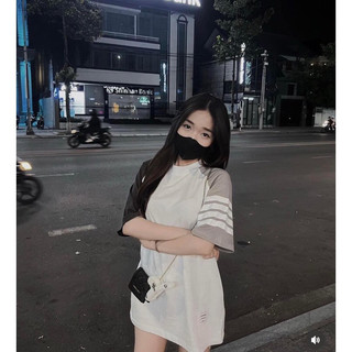 ÁO PHÔNG VẠCH TAY LOGO CHẤT SIÊU MÁT FORM RỘNG TAY LỠ