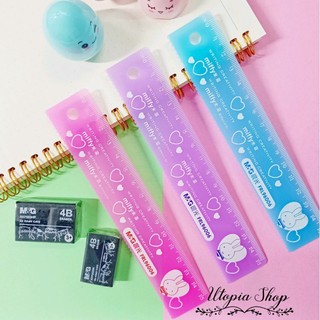 Thước kẻ nhựa 15cm thỏ miffy m&g arl96006