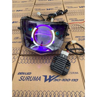 Combo đèn suruma và sạc độ HCE lên bi cầu 3.0 E11+ và M10V4 Light đổi màu qua app cho wave 50/100/110cc