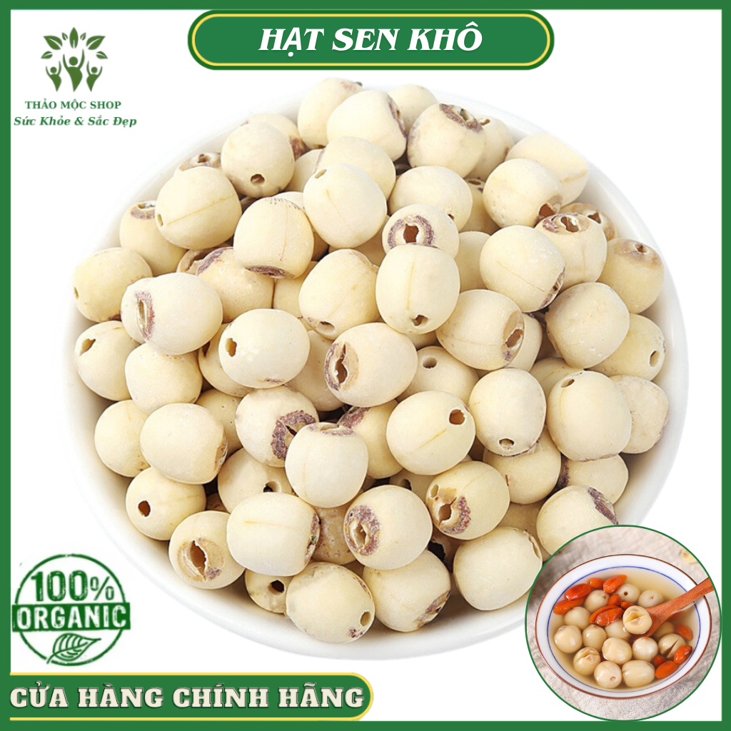 ✅[CHÍNH HÃNG] Hạt Sen Khô 100gr Thơm Ngon Bùi Vị Ngọt Thanh Tại Thảo Mộc Shop