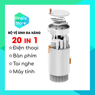 Bộ Dụng Cụ Vệ Sinh tai nghe Laptop - Máy tính - Bàn Phím - Tai Nghe Airpod Đa Năng 20 in 1 Siêu Nhỏ Gọn DinoStore