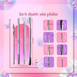 Dụng cụ đẩy da, lấy khóe móng 2 đầu