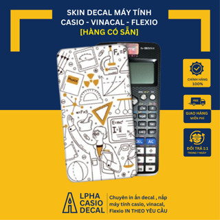   Bản đẹp  Miếng dán decal môn học dán nắp và mặt lưng máy tính bỏ túi dòng máy casio - vinacal - flexio chống trầy xước 