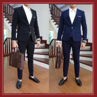 bộ vets nam công sở -  Bộ vest nam lịch lãm trẻ trung sang trọng không nhăn không xù
