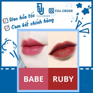 (Tách set) Set 2 thỏi son mini Bobbi Brown Crushed Lip Color (Màu Ruby + Babe)