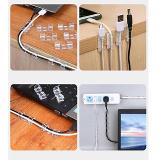 Bộ 20 miếng dán tường đi dây điện - kẹp cố định nút giữ dây điện