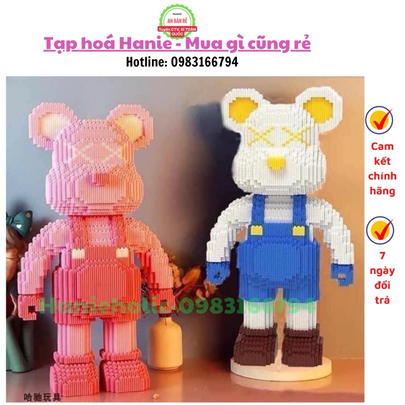 SẴN SET 2 LEGO BEARBRICK SIZE ĐẠI 35CM